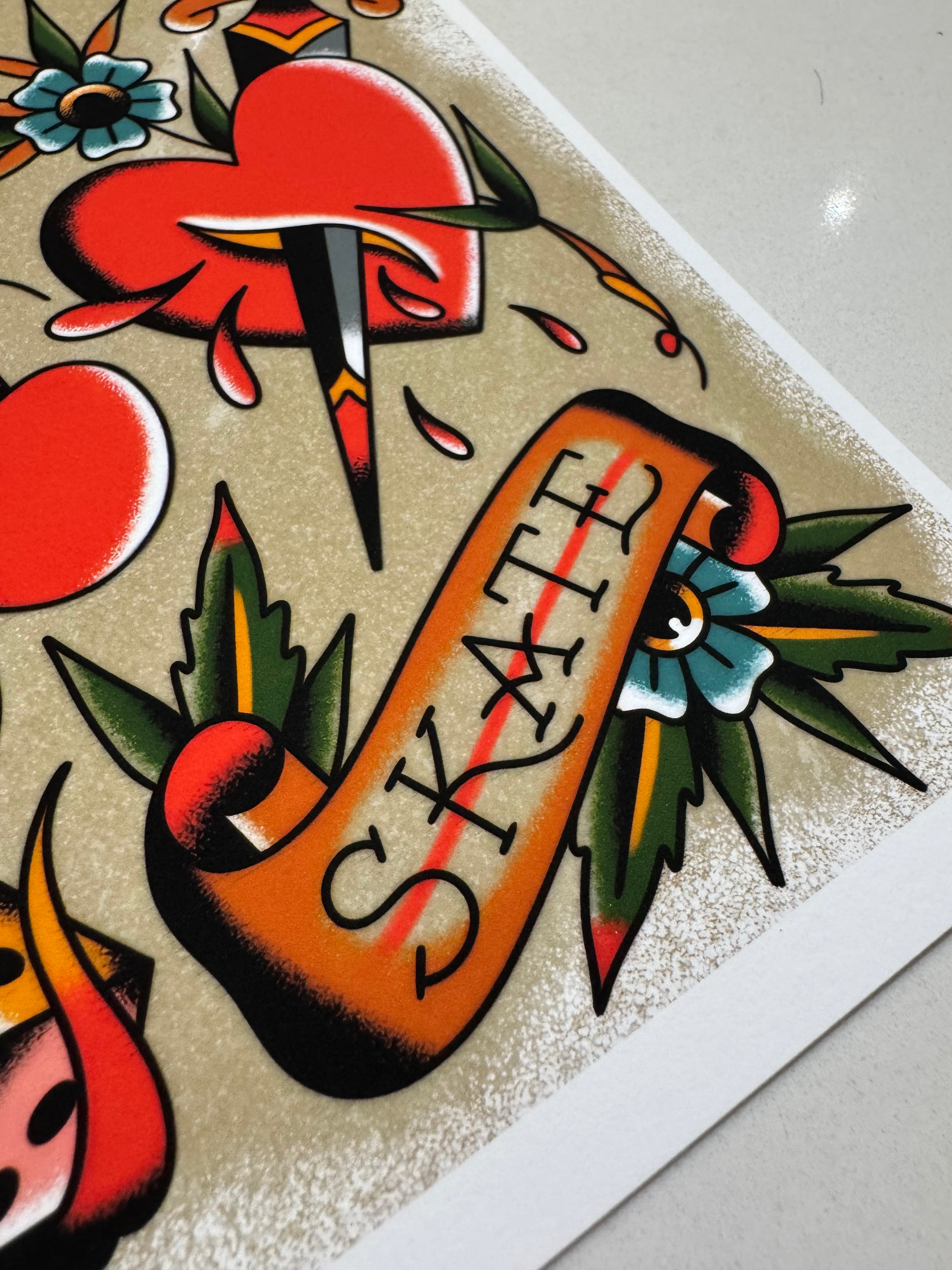 CINK x EA Tattoo Flash Sheet print