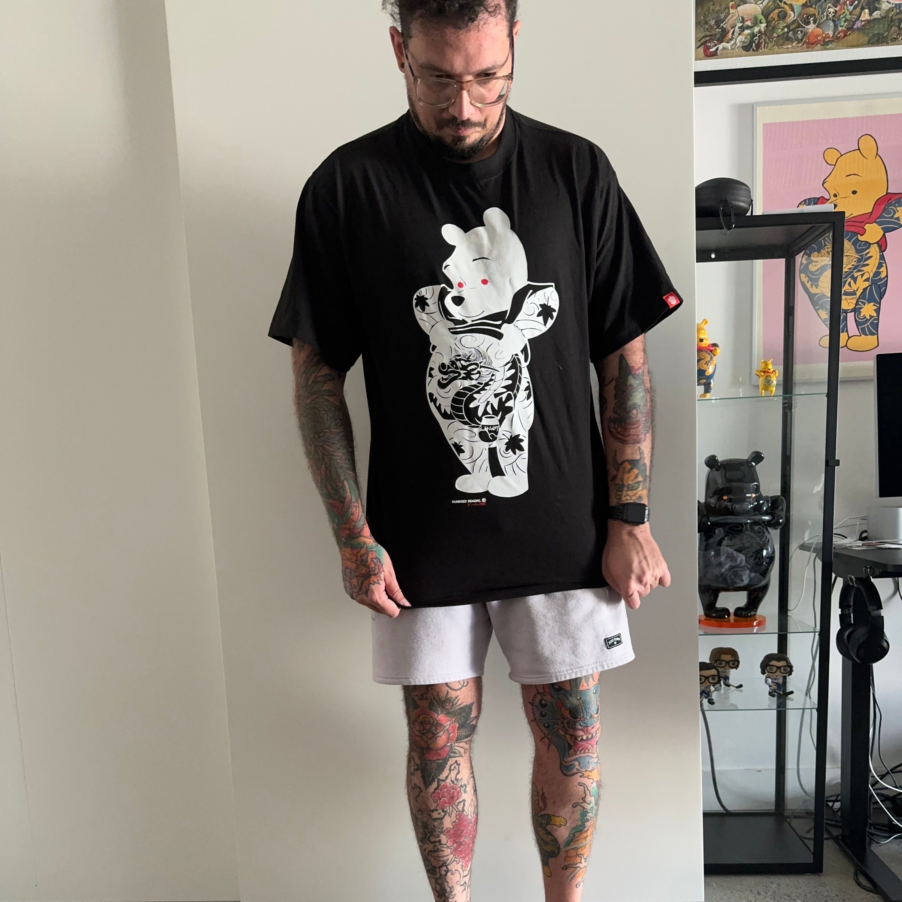 CINK x Hundred Demons | Reverse Pooh Black 'Tee'