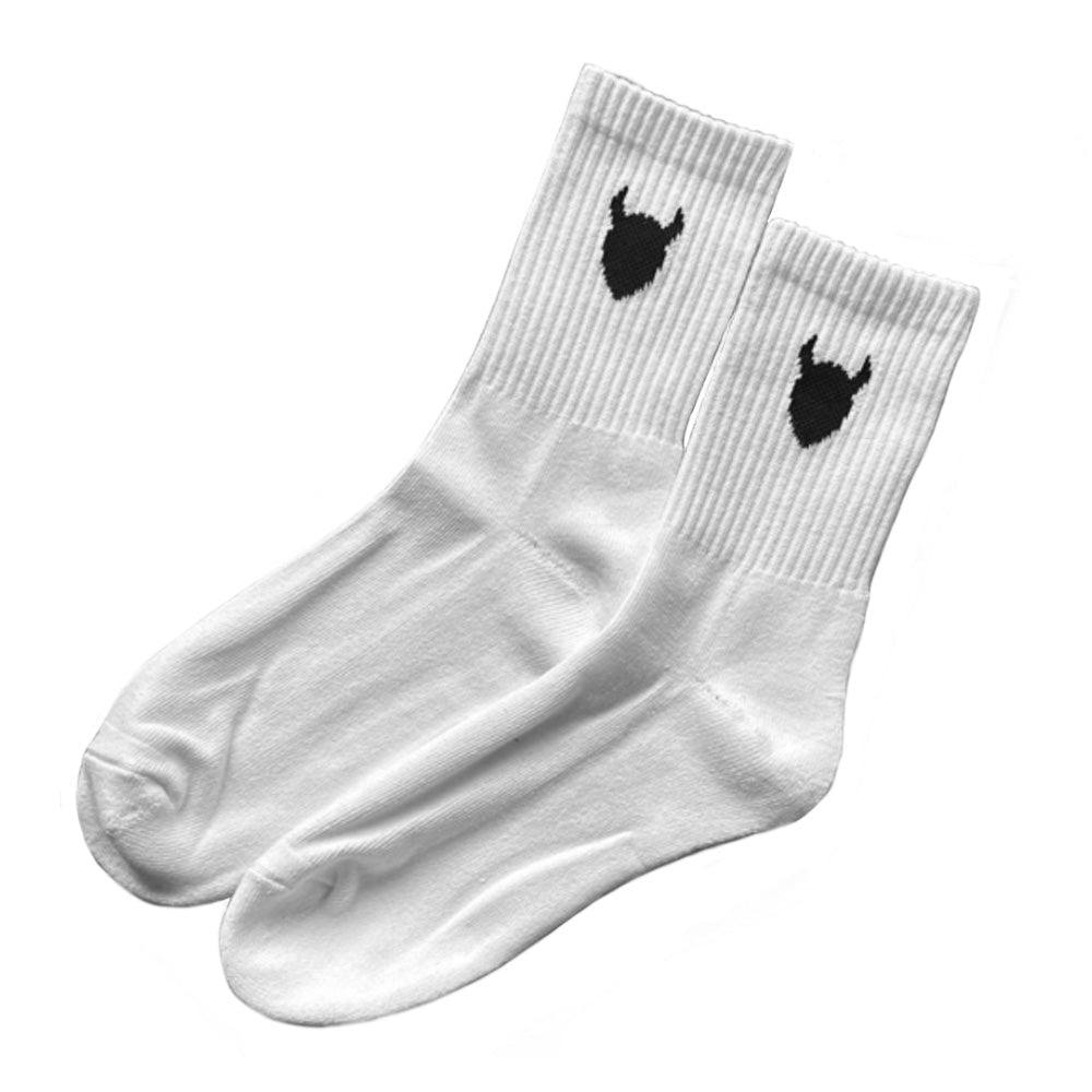 DEMONS | CREW SOCKS WHITE