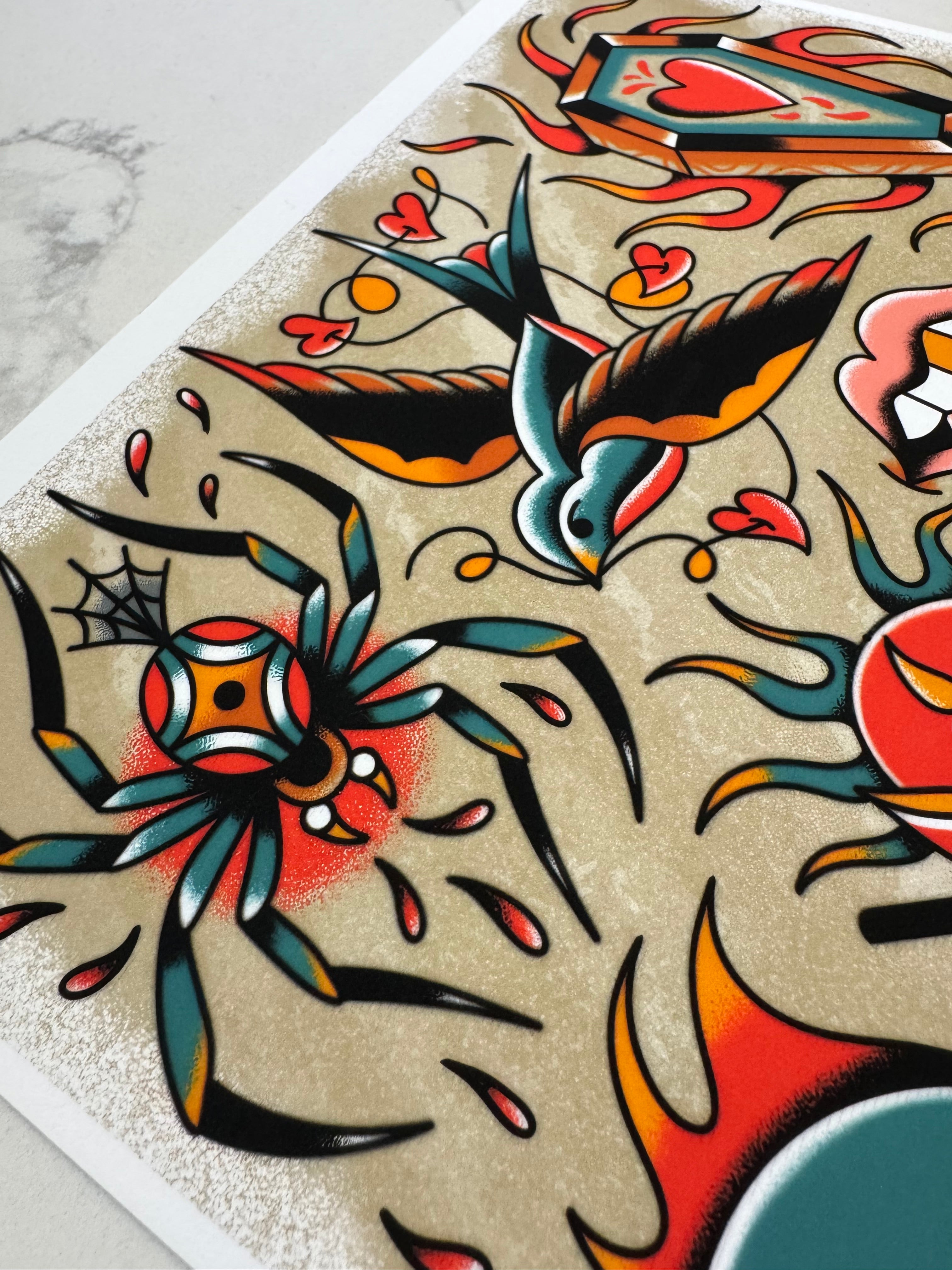 CINK x EA Tattoo Flash Sheet print