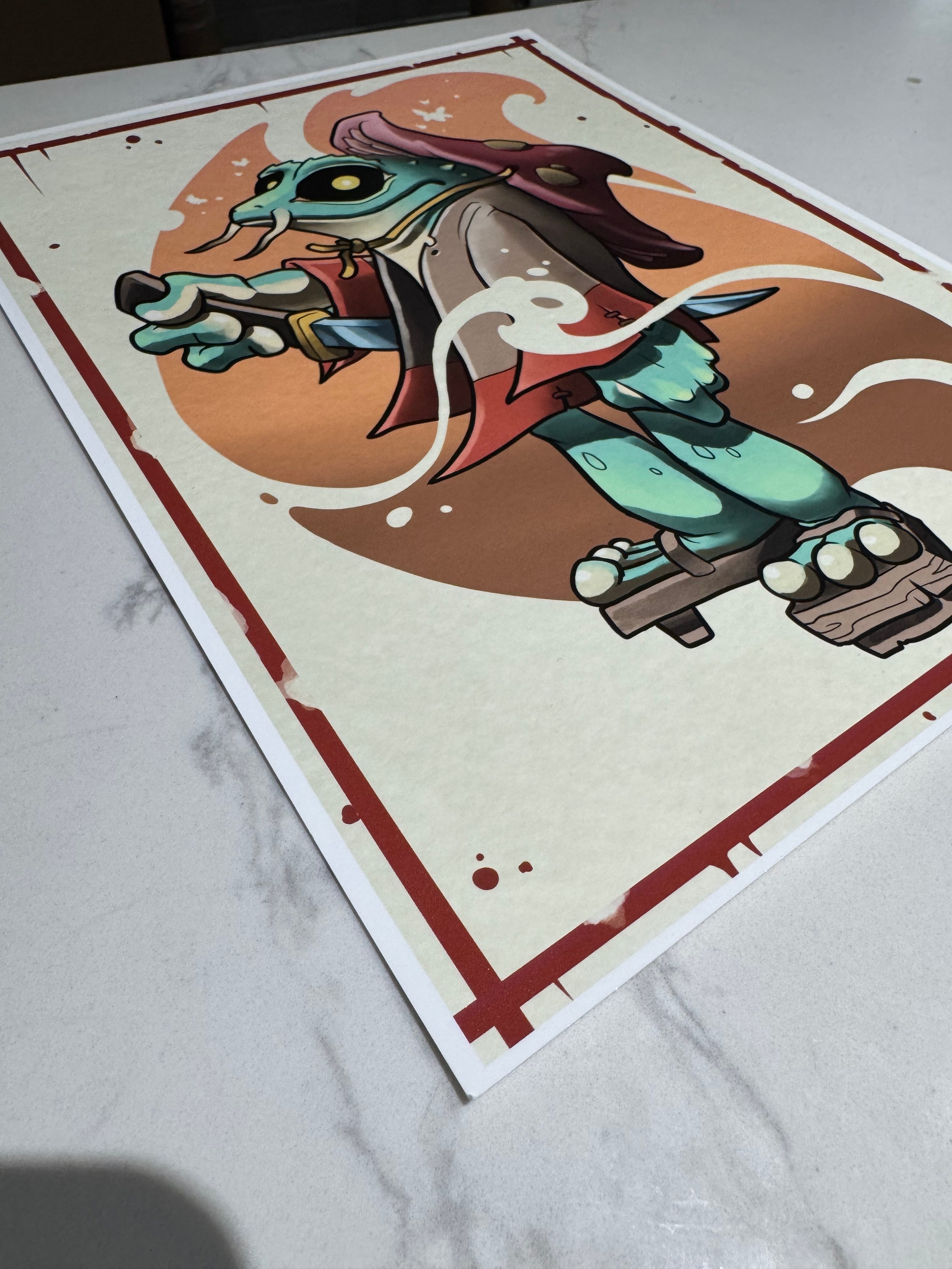 CINK x Stevo_Lefranco frog samurai print