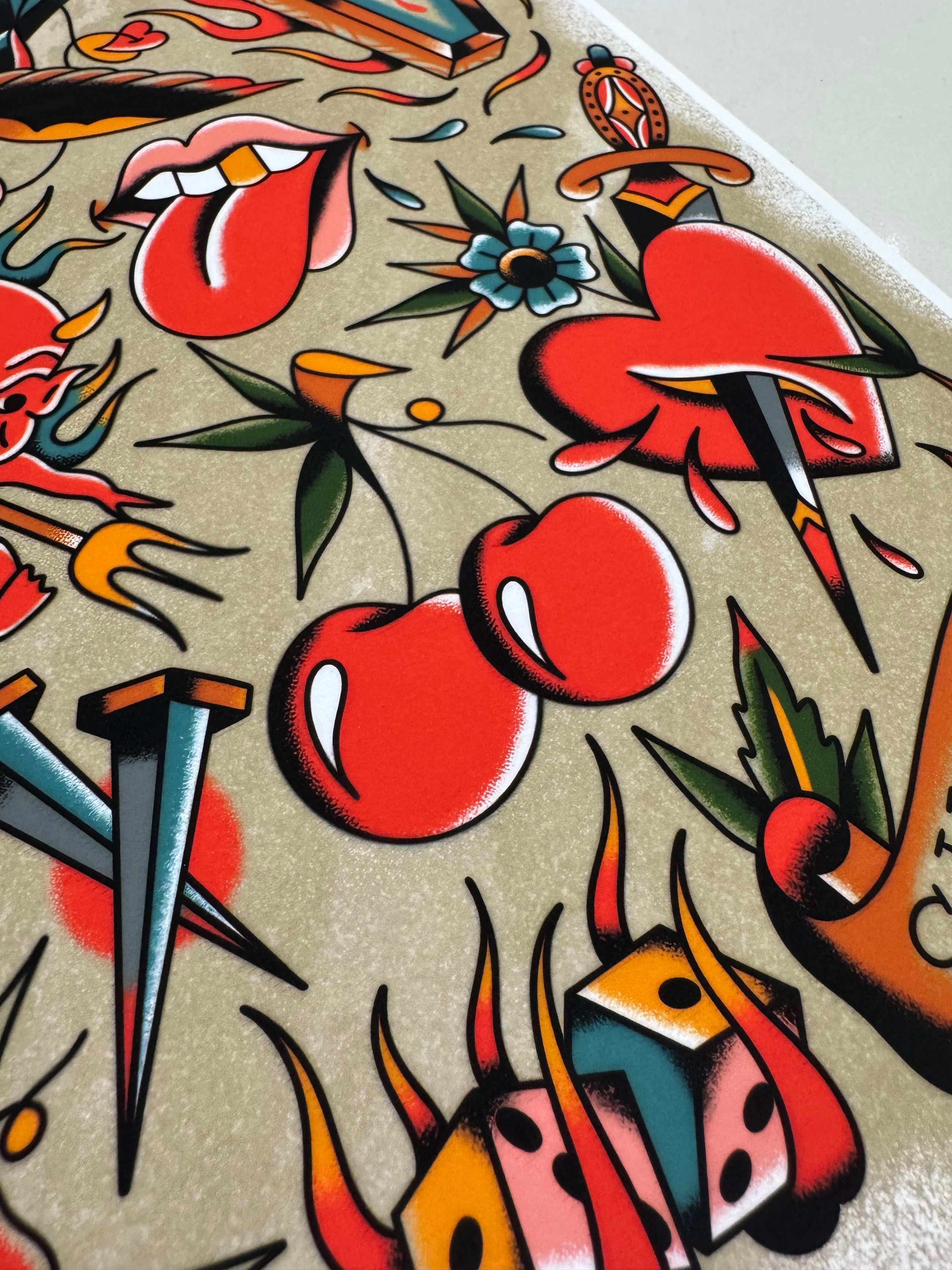 CINK x EA Tattoo Flash Sheet print
