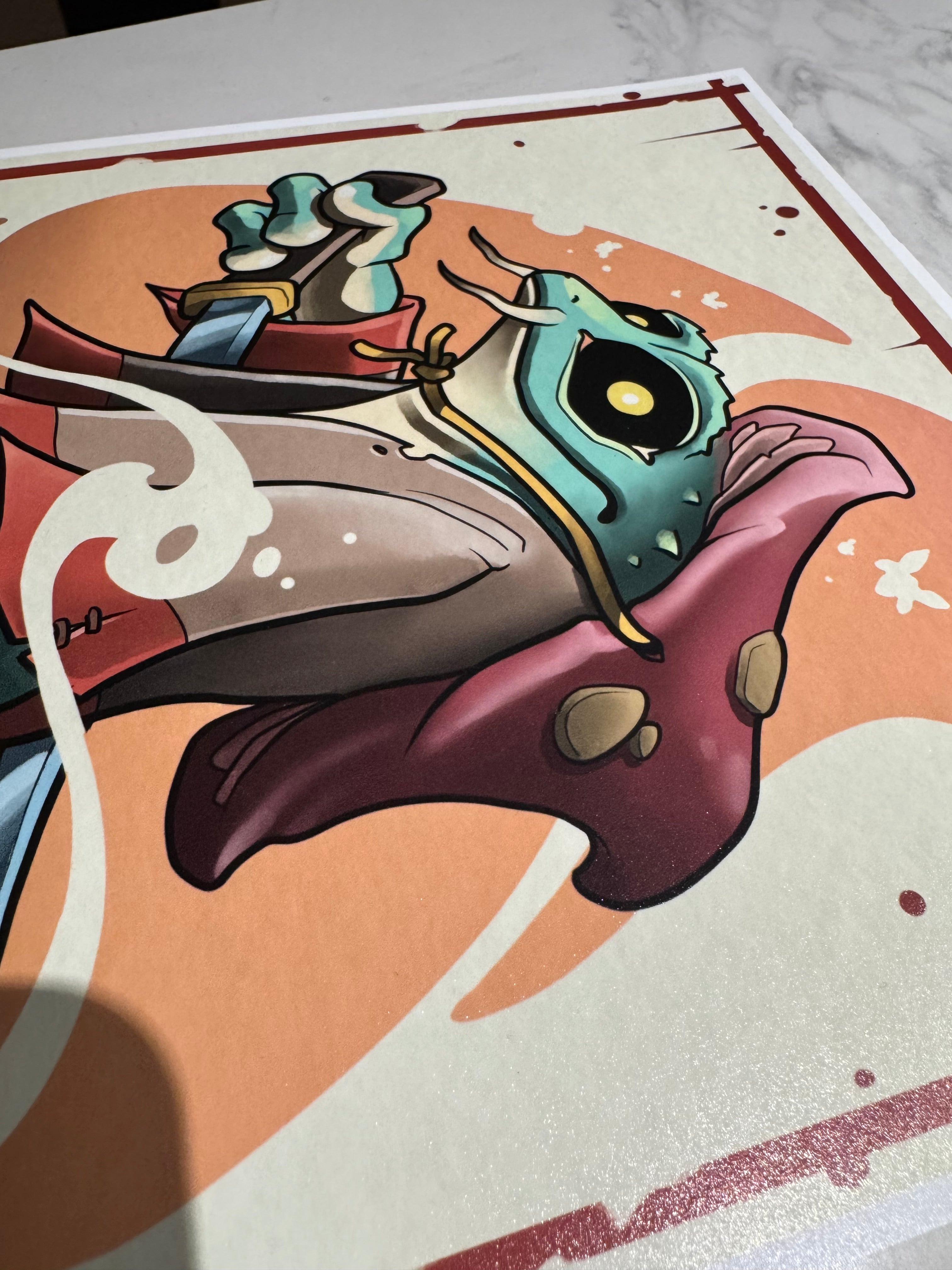 CINK x Stevo_Lefranco frog samurai print