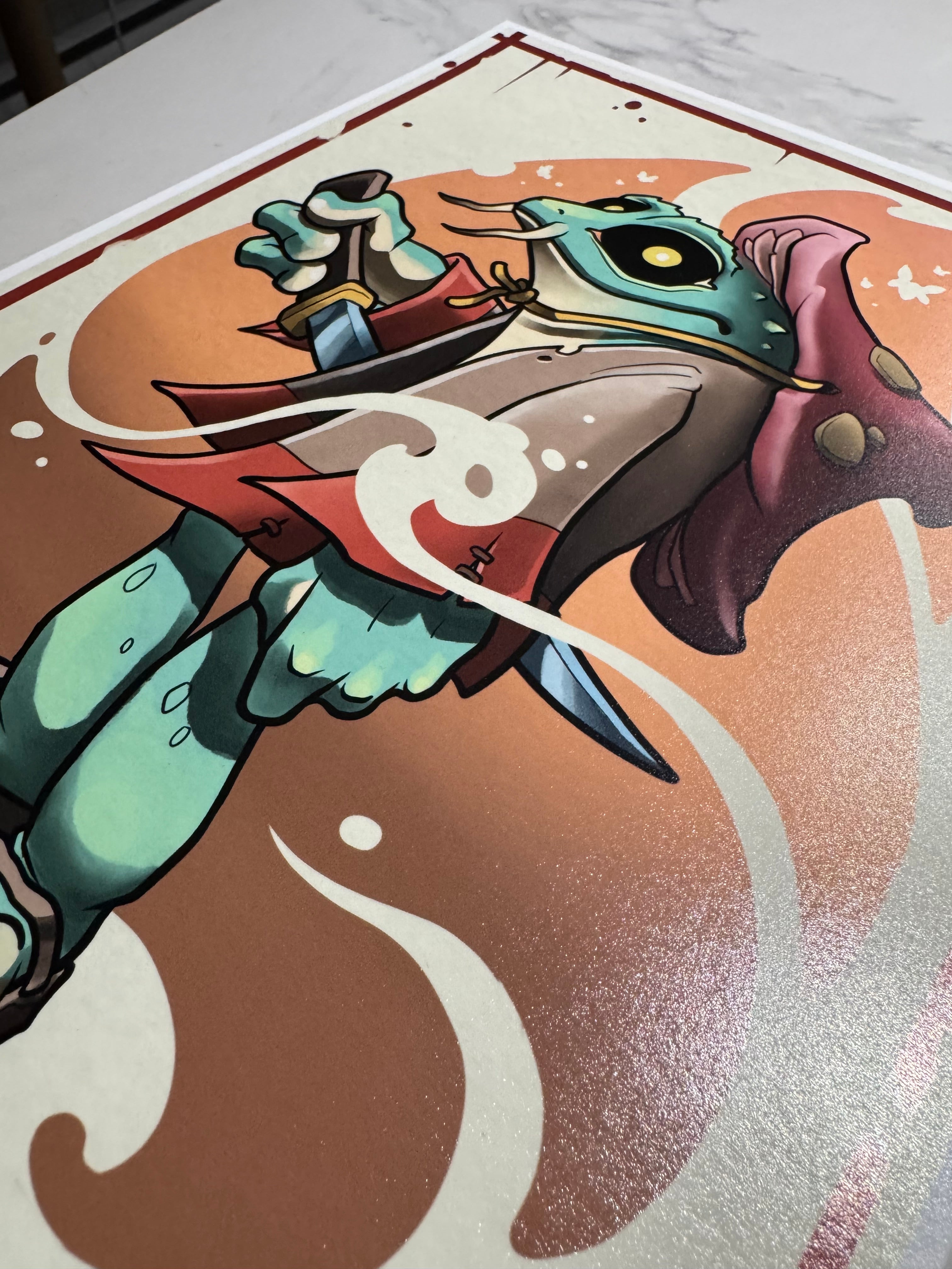 CINK x Stevo_Lefranco frog samurai print