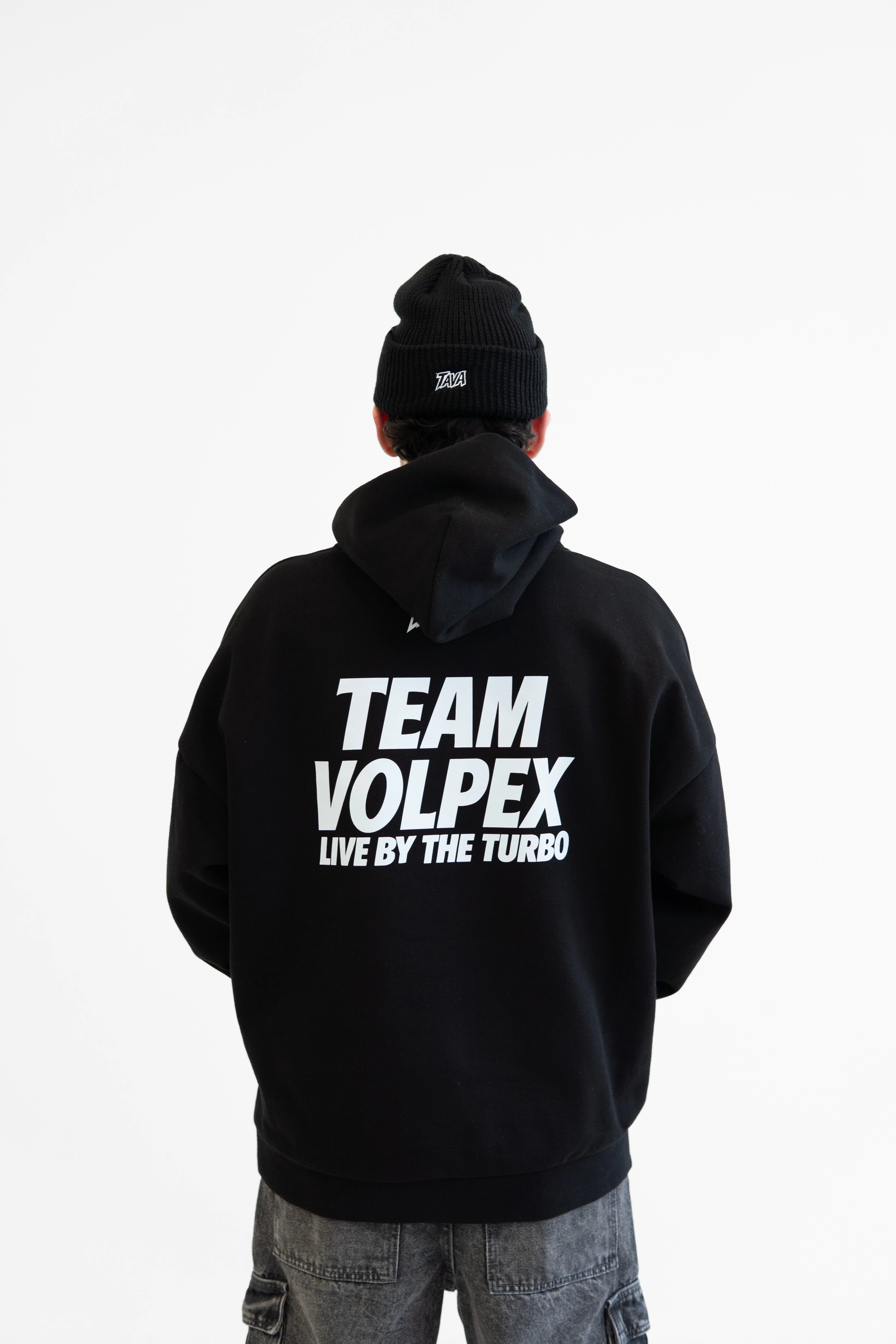 Team Volpex | Turbo collection black hoodie