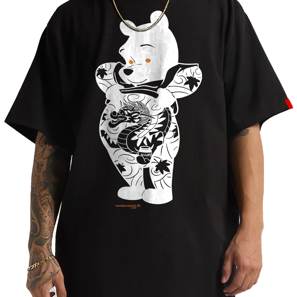CINK x Hundred Demons | Reverse Pooh Black 'Tee'