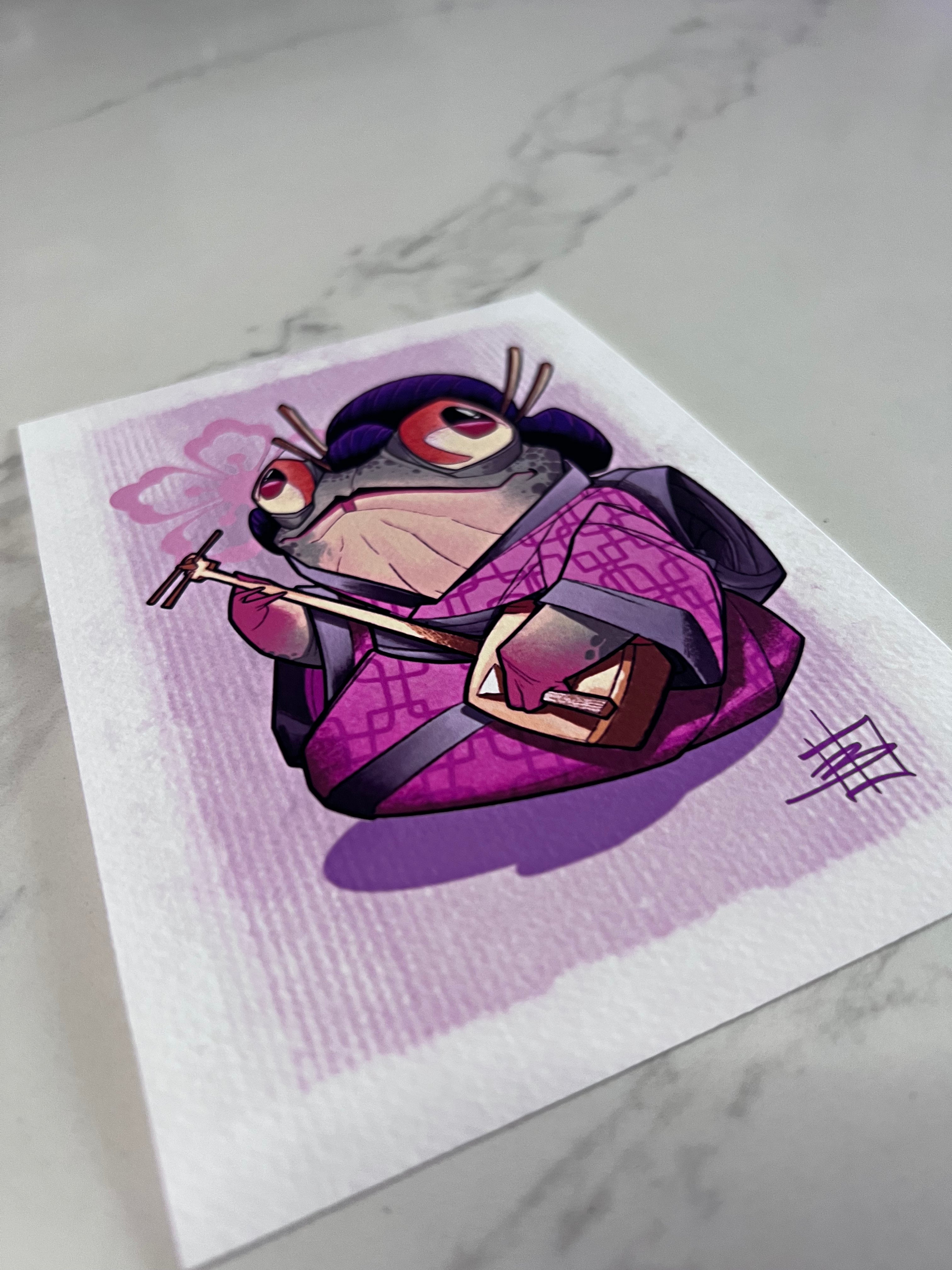 CINK x Briel Frog old lady music Print