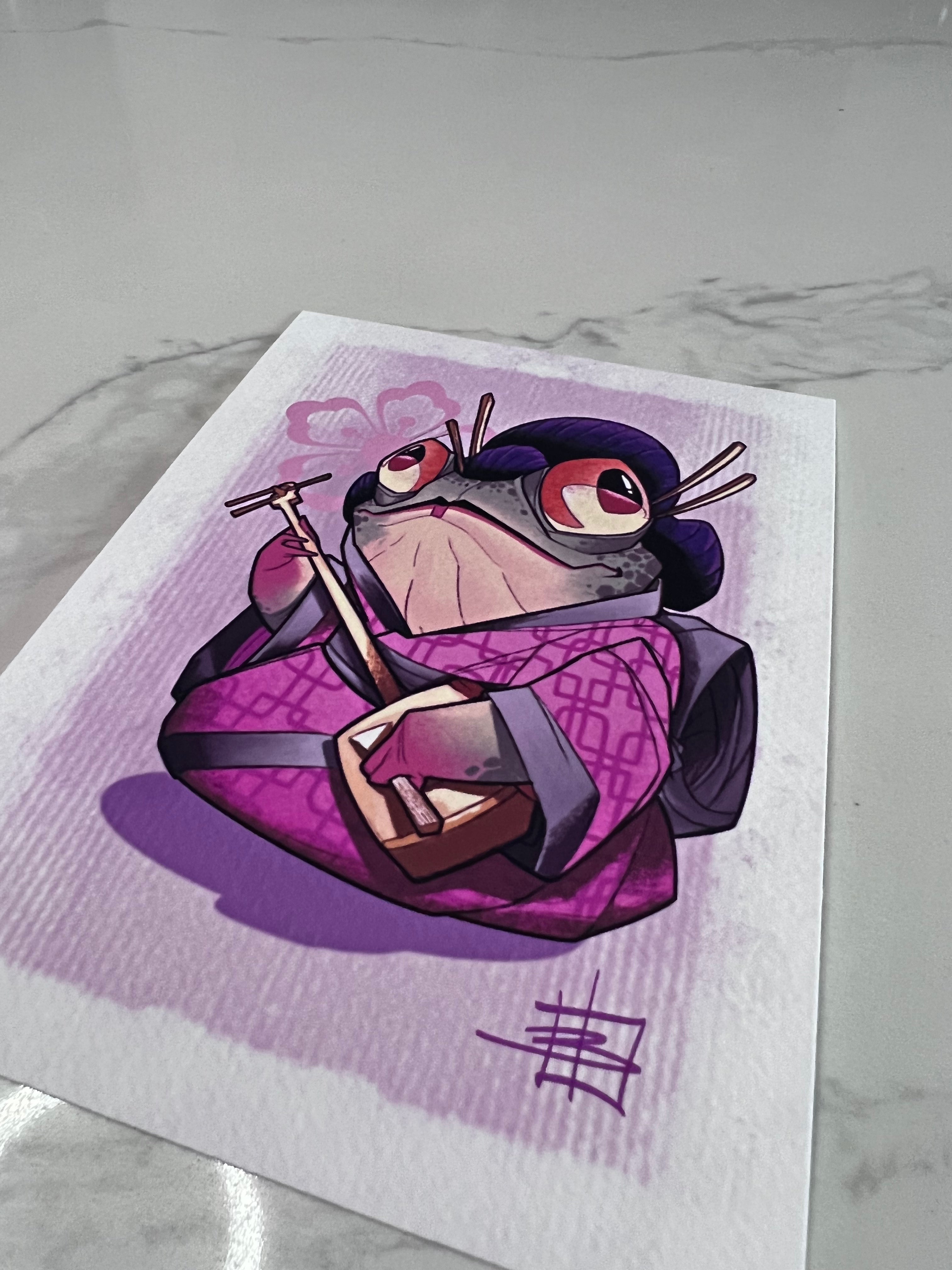 CINK x Briel Frog old lady music Print