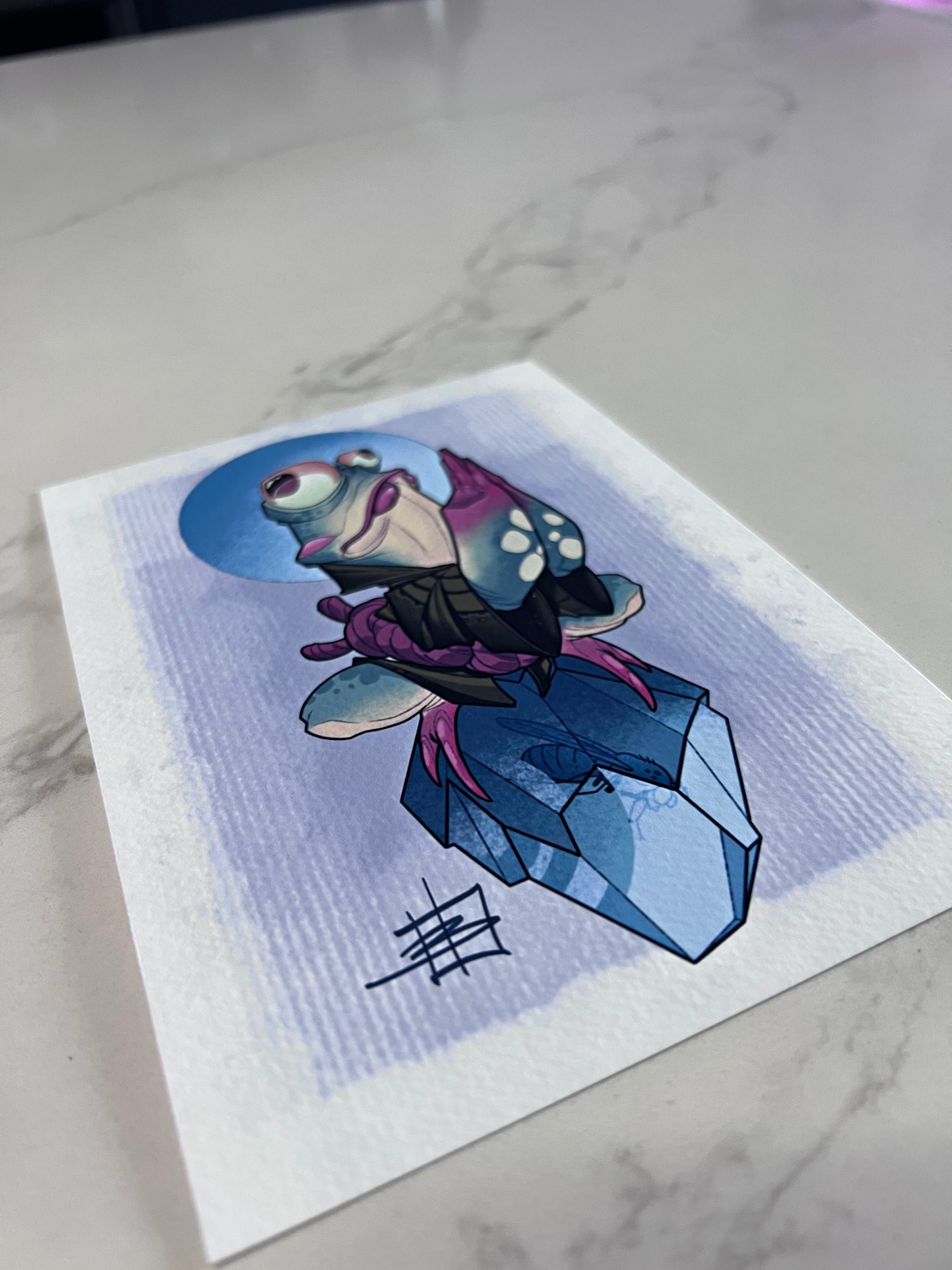 CINK x Briel Frog blue prayer Print