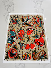 CINK x EA Tattoo Flash Sheet print