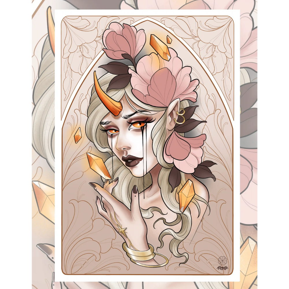 Renelle | Lady pink print