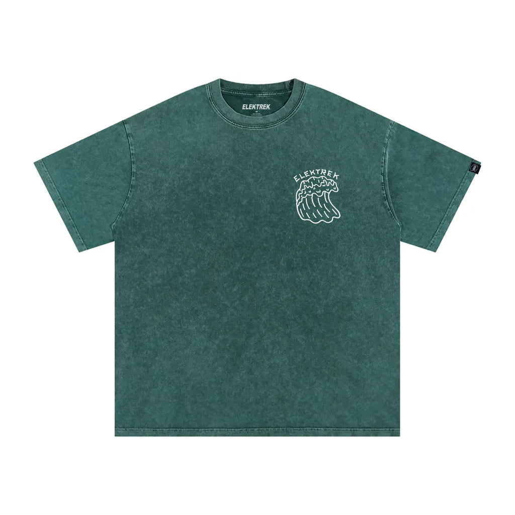 CINK x Elektrek | Cool Girls Green Stone Wash Tee