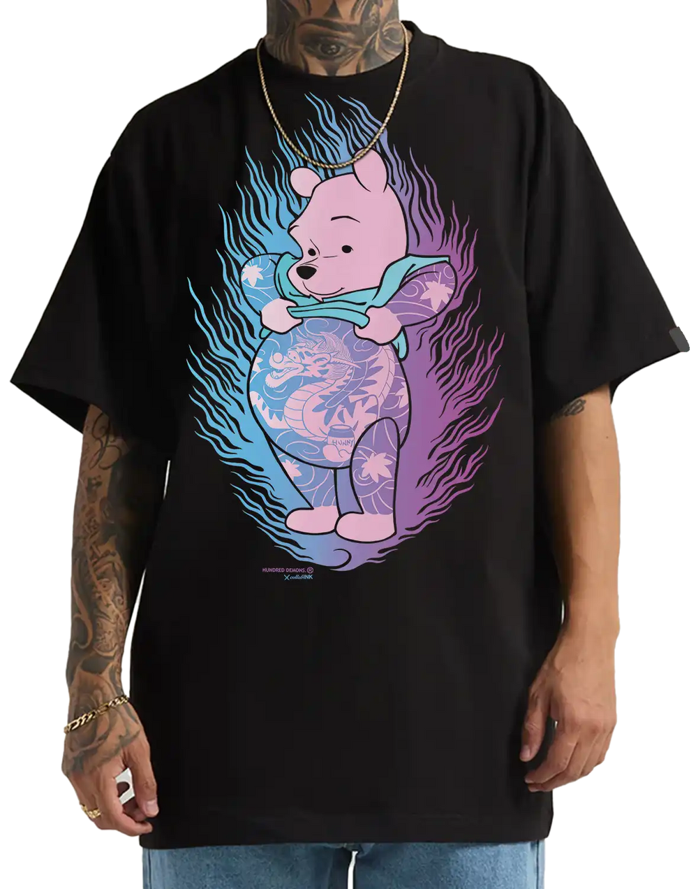 CINK x Hundred Demons | Flame pooh 'Tee'