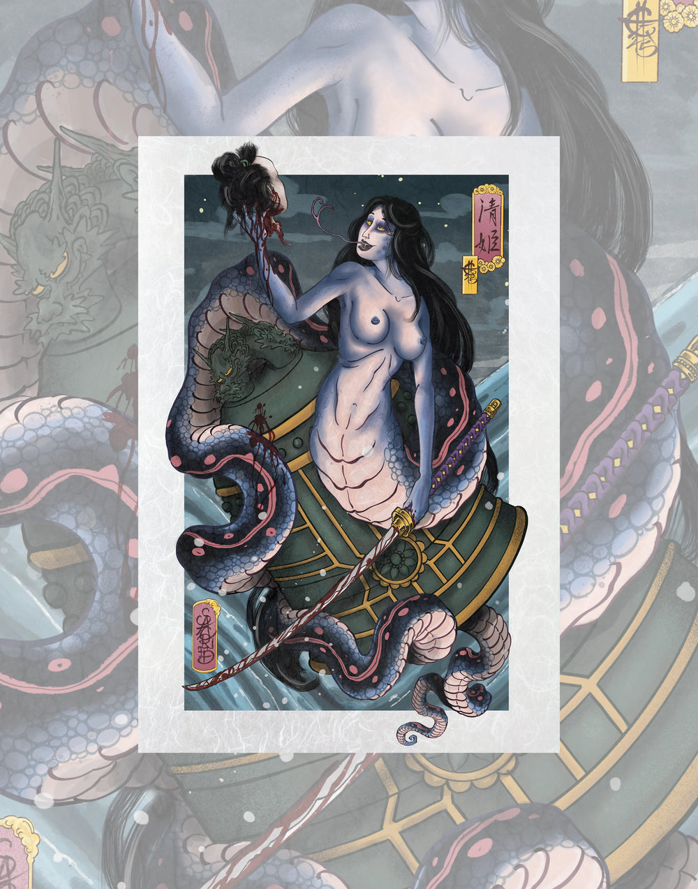 CINK x James Bird (Horichou) | Kiyohime print