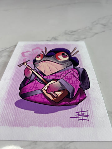 CINK x Briel Frog old lady music Print