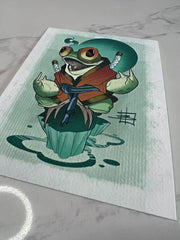 CINK x Briel Frog Green Samurai Print