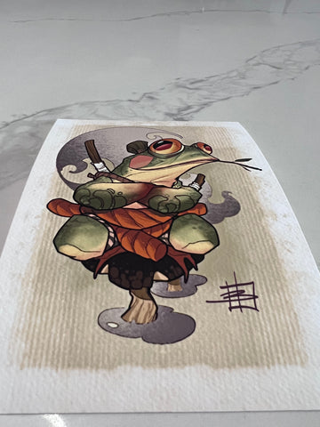 CINK x Briel Frog smooth Samurai Print